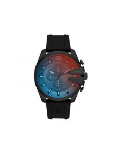 Men's Black Silicone Strap Watch 53mm