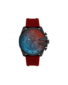 Men's Red Silicone Strap Watch 53mm