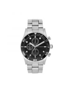 Men's Shiny Silver-Tone Metal Bracelet Watch 46.5mm