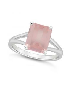 Women's Rose Quartz (3-1/6 ct.t.w.) Ring in Sterling Silver