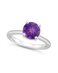 Women's Amethyst (1-3/4 ct.t.w.) and Diamond Accent Ring in Sterling Silver