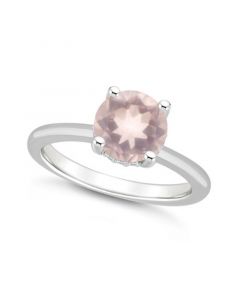 Women's Rose Quartz (1-3/4 ct.t.w.) and Diamond Accent Ring in Sterling Silver