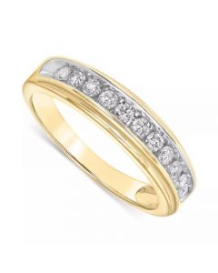 Diamond Channel-Set Band (3/8 ct. t.w.) in 14k White or Yellow Gold