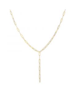 Paperclip Link 18" Lariat Necklace in 18k Gold-Plated Sterling Silver, Created for Macy's