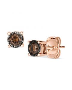 Chocolatier® Chocolate Diamond Stud Earrings (1/4 ct. t.w.) in 14k Rose Gold