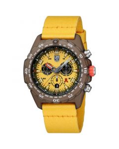 Men's Swiss Chronograph Bear Grylls Survival Eco Master Series Yellow Recycled Ocean Material Strap Watch 45mm