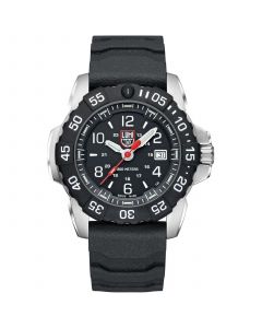 Men's Swiss Navy Seal RSC Black Rubber Strap Watch 45mm