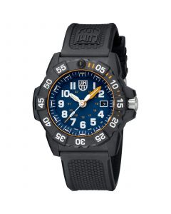 Men's Swiss Navy Seal Dive Black Rubber Strap Watch 45mm