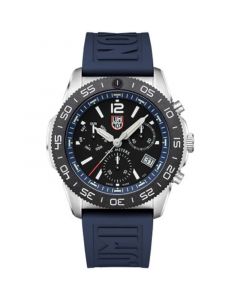 Men's Swiss Chronograph Pacific Diver Blue Rubber Strap Watch 44mm