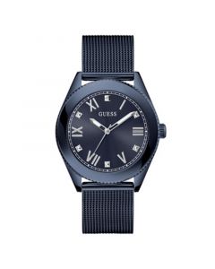 Men's Navy Stainless Steel Mesh Bracelet Watch 44mm