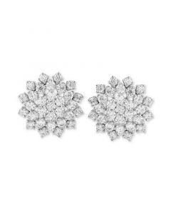 Diamond Cluster Stud Earrings (2 ct. t.w.) in 10k White Gold