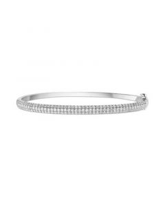 Diamond Pavé Bangle Bracelet (2-1/2 ct. t.w.) in 10k White Gold