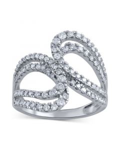 Diamond Loop Openwork Statement Ring (3/4 ct. t.w.) in 14k White Gold