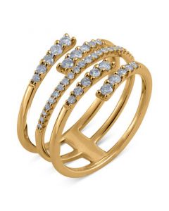 Diamond Multirow Wrap Ring (1/2 ct. t.w.) in 14k Gold