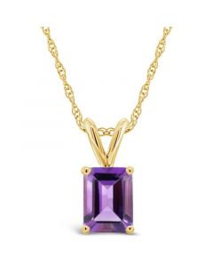 Amethyst (1-5/8 ct. t.w.) Pendant Necklace in 14K Yellow Gold