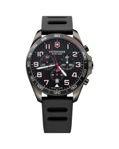 Swiss Army Men's Chronograph FieldForce Sport Black Rubber Strap Watch 42mm