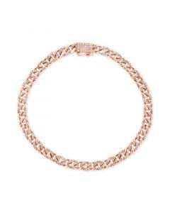 EFFY® Diamond Curb Link Bracelet (7/8 ct. t.w.) in 14k Rose Gold