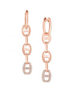 EFFY® Diamond Open Link Drop Earrings (1/5 ct. t.w.) in 14k Rose Gold