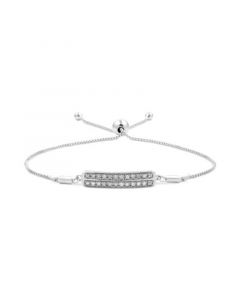 Diamond Bar Bolo Bracelet (1/6 ct. t.w.) in Sterling Silver