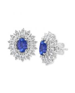 EFFY® Tanzanite (1-1/2 ct. t.w.) & Diamond (1/3 ct. t.w.) Earrings in 14k White Gold