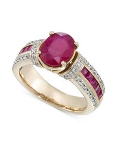 Ruby (2-7/8 ct. t.w.) & Diamond (1/4 ct. t.w.) in 14k Gold