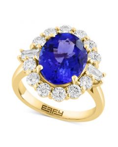 EFFY® Limited Edition Tanzanite (4-3/4 ct. t.w.) & Diamond (1-3/8 ct. t.w.) Halo Ring in 14k Gold