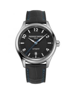 Men's Swiss Automatic Runabout Black Leather Strap Watch 42mm