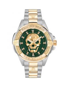 Men's The $kull Two Tone Stainless Steel Bracelet Watch 41mm