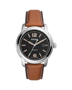 Men's Heritage Automatic Brown Leather Strap Watch 43mm