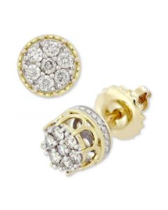 Men's Diamond Cluster Stud Earrings (1/6 ct. t.w.) in 10k Gold