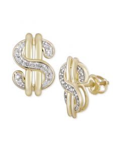 Men's Diamond Dollar Sign Stud Earrings (1/5 ct. t.w.) in 10k Gold