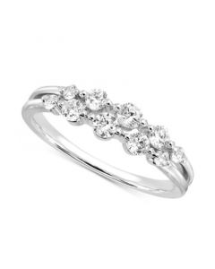 Diamond Double Row Band (1/2 ct. t.w.) in 14k White or Yellow Gold