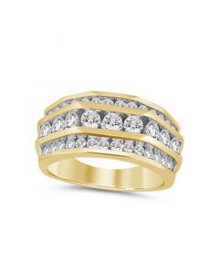 Men's Diamond Three Row Ring (2 ct. t.w.) in 10k Gold