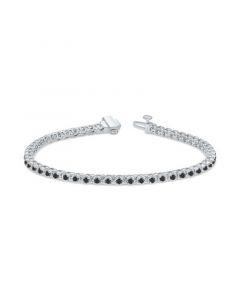 Black Diamond Tennis Bracelet (2 ct. t.w.) in 10k White Gold