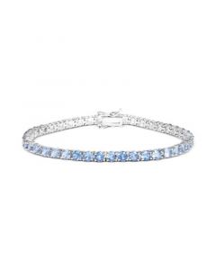 Blue Ombré Cubic Zirconia Tennis Bracelet in Sterling Silver, Created for Macy's