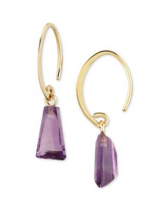 Amethyst Trapezoid Drop Earrings (3-1/10 ct. t.w.) in 10k Gold