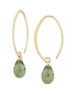 Green Quartz Briolette Threader Earrings (6-5/8 ct. t.w.) in 14k Gold