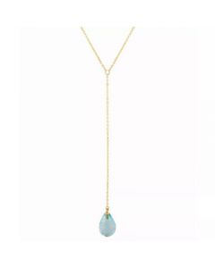 Blue Topaz Briolette 26" Lariat Necklace (4-1/6 ct. t.w.) in 14k Gold (Also in Citrine)