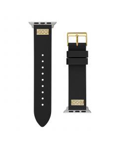 Women's Black Silicone Strap with Glitz Insert 38mm, 39mm ,40mm Apple Watch Band