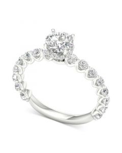 IGI Certified Round Diamond Engagement Ring (1-1/2 ct. t.w.) in Platinum