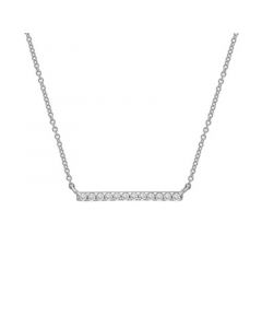 Diamond Horizontal Bar Pendant Necklace (1/6 ct. t.w.) in Platinum, 16" + 2" extender, Created for Macy's