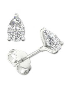 Diamond Pear Stud Earrings (1/2 ct. t.w.) in 14k White Gold