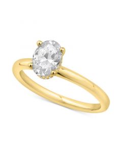 GIA Certified Diamond Oval Engagement Ring (1 ct. t.w.) in 14k Gold