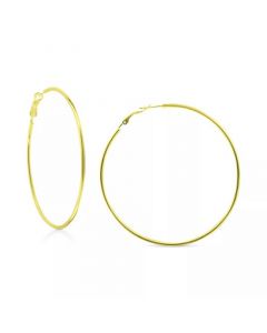 Polished Wire Large Hoop Earrings in 18k Gold-Plated Sterling Silver, 70mm, Created for Macy's