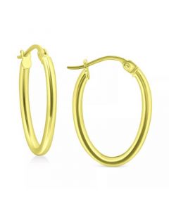 Polished Oval Small Hoop Earrings, 15mm, Created for Macy's