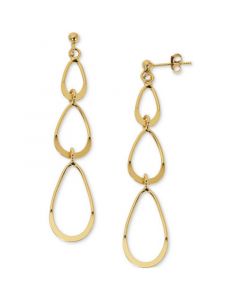 Graduated Teardrop Drop Earrings in 18k Gold-Plated Sterling Silver, Created for Macy's