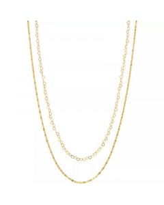 Heart Chain 18" Layered Necklace in 18k Gold-Plated Sterling Silver, Created for Macy's