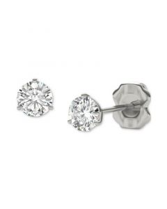 Moissanite Stud Earrings (1/2 ct. t.w. Diamond Equivalent) in 14k White Gold