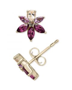 Multi-Gemstone Flower Stud Earrings (1-3/4 ct. t.w.) in 14k Gold