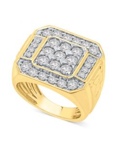 Men's Diamond Cluster Ring (2-1/2 ct. t.w.) in 10k Gold